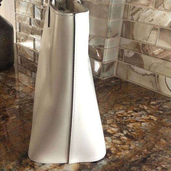 LAMARTHE High Quality Italian Leather Cream Tote  Handbag - Picture 5 of 13